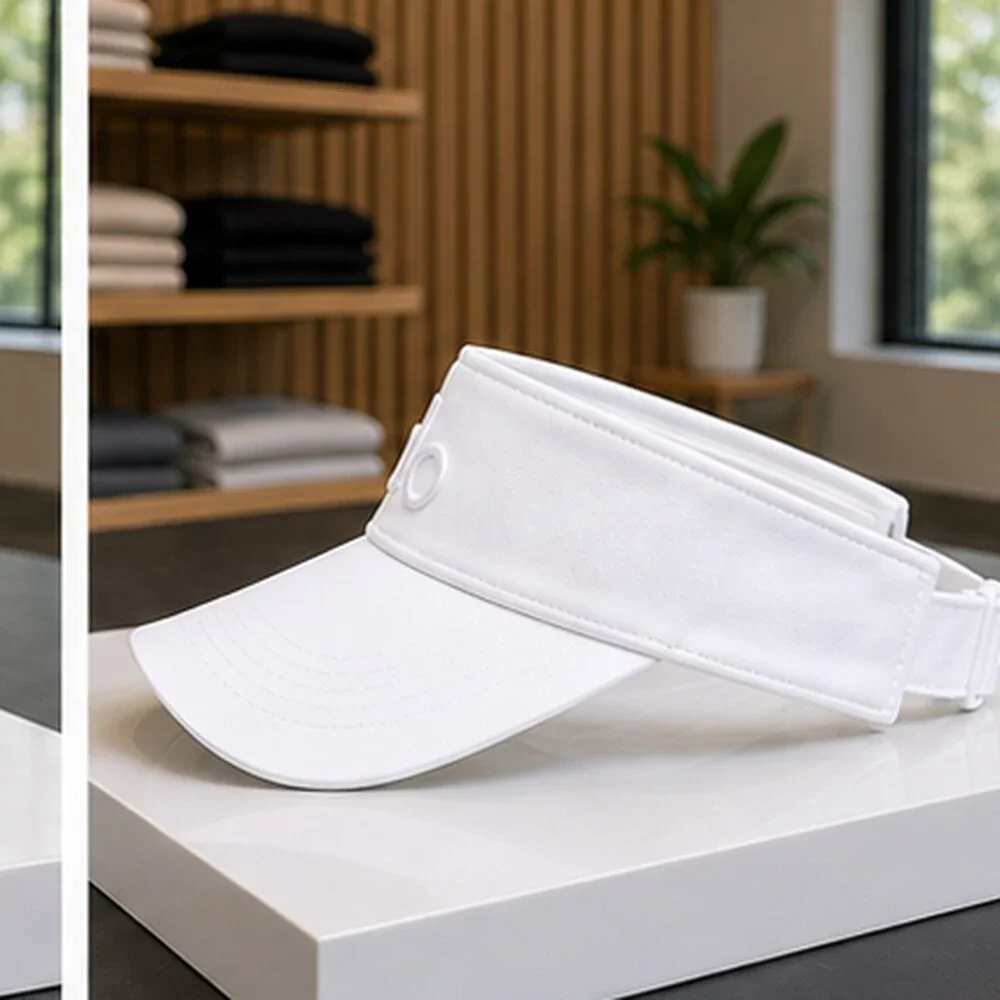 ALO Yoga White Gym Open Top Visor Hat Activewear